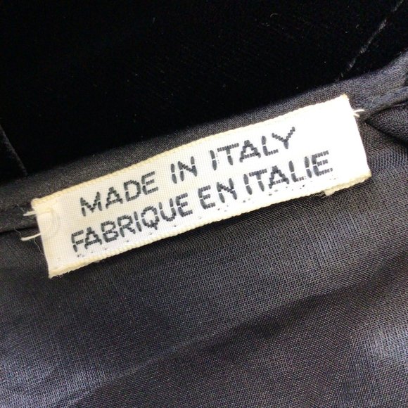 VALENTINO BOUTIQUE VINTAGE BLACK / PINK SATIN BOW DETAIL LONG SLEEVED V-NECK VEL - Picture 4 of 4